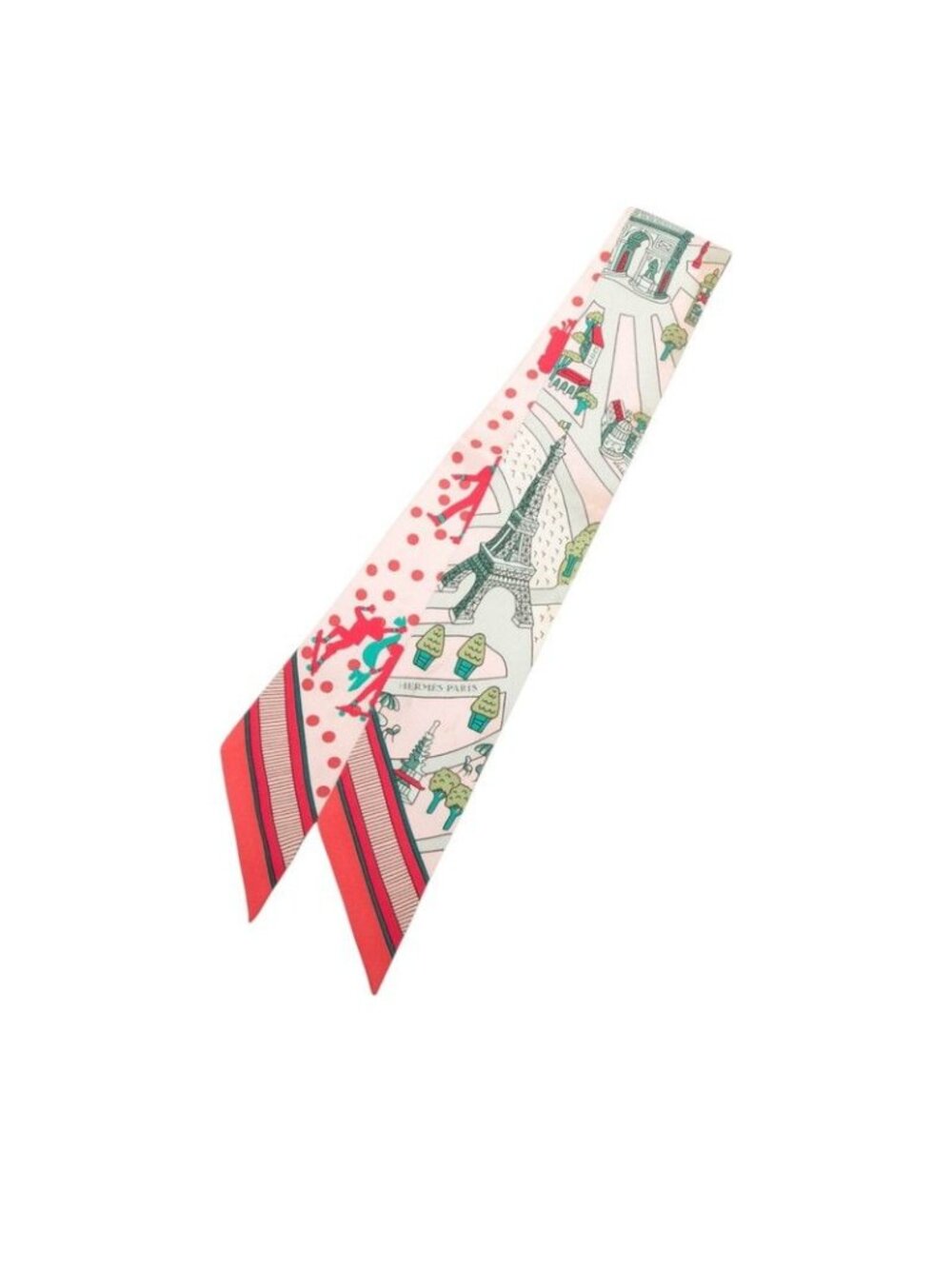 Hermes Twilly New Paris Lovers les Nouveaux Amoureux de Scarf Pink Multicolor